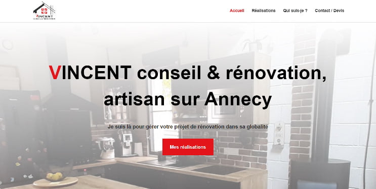 website design Annecy - site vincent conseils rénovation